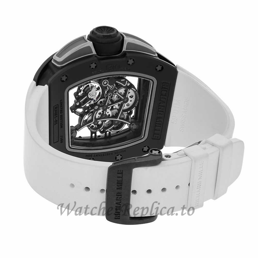 Richard Mille RM61-01 Yohan Blake All Black Ceramic Mens 50MM Watch RM61-01 98113 - WatchesReplica.is