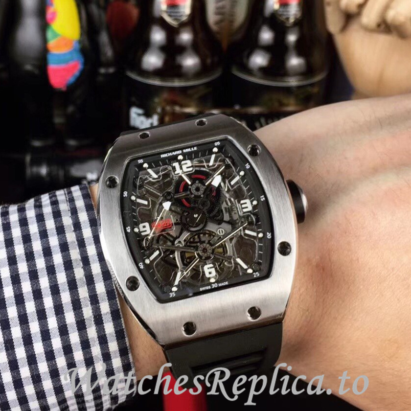 Richard Mille Replica RM012 Rubber strap 50MM - WatchesReplica.is
