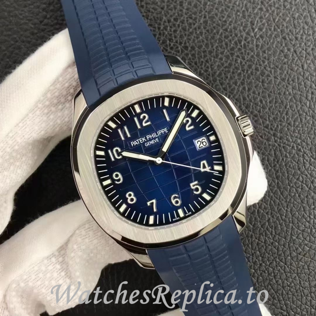 Patek Philippe Replica Aquanaut 5168G Rubber strap 40MM - WatchesReplica.is