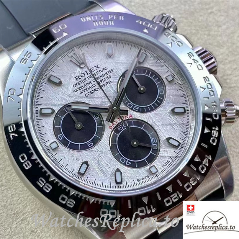 Swiss Rolex Daytona Replica 116519LN Rubber strap 40MM - WatchesReplica.is