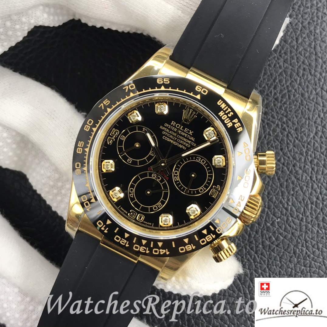 Swiss Rolex Daytona Replica 116518LN Rubber strap 40MM - WatchesReplica.is