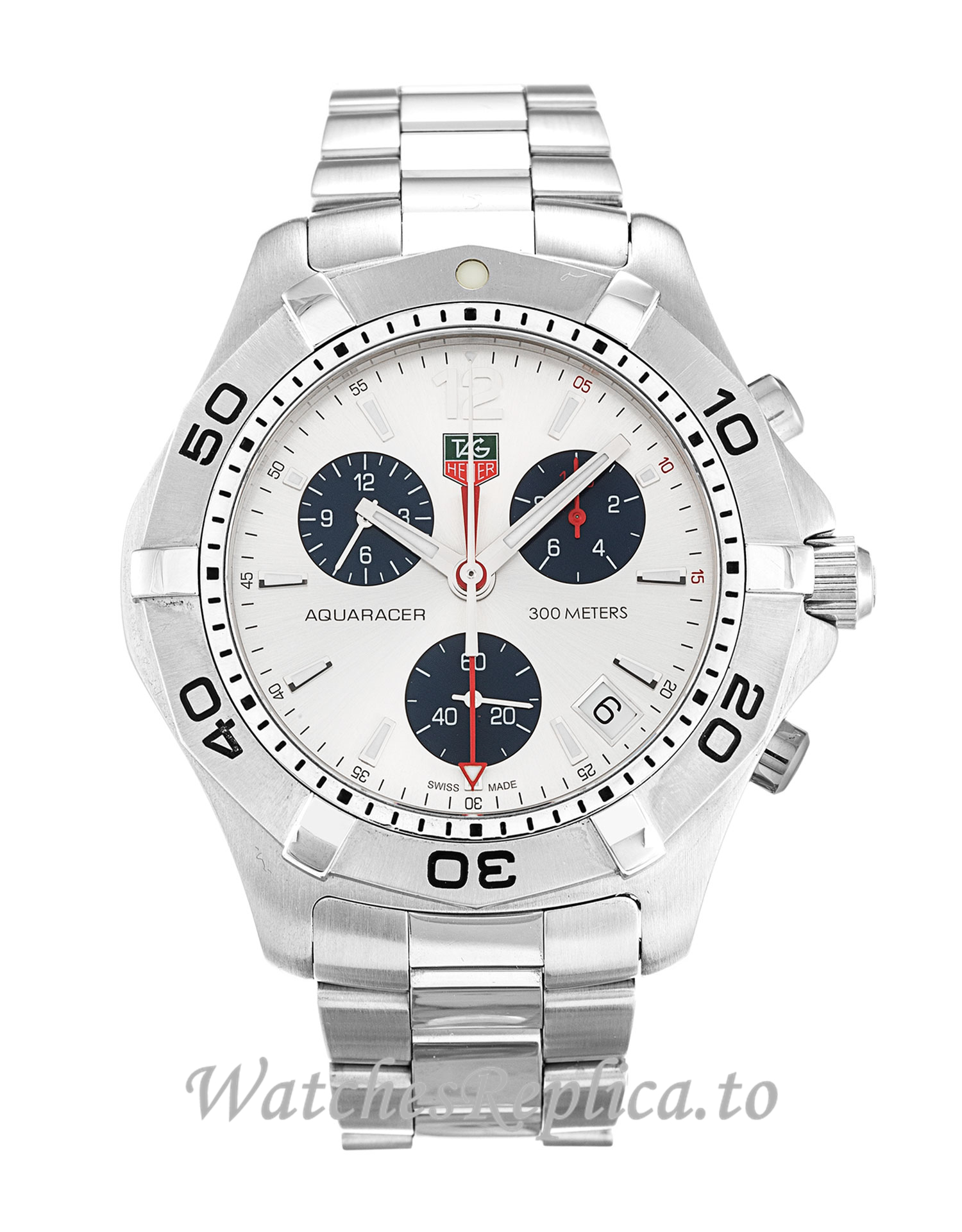 Tag Heuer Aquaracer Silver Dial CAF1111.BA0803 41 MM - WatchesReplica.is