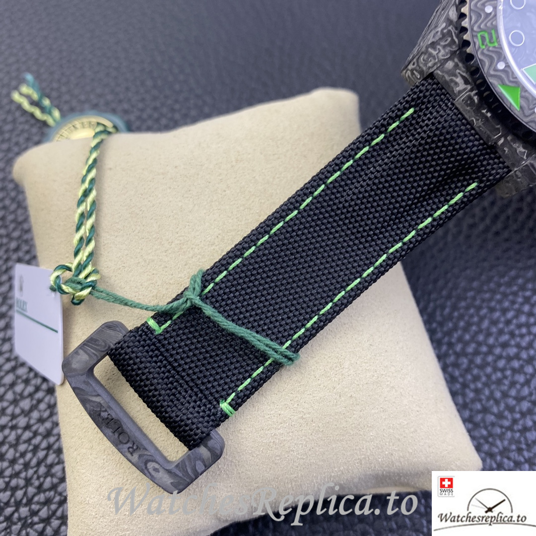 Swiss Rolex GMT Master Electro Carbon Carbon fiber strap 40MM - WatchesReplica.is