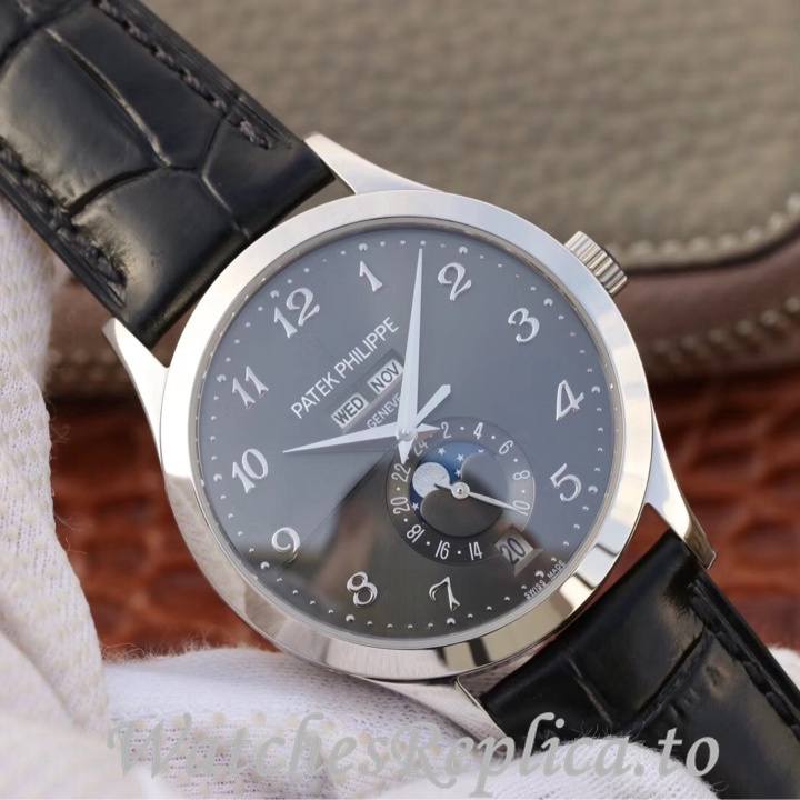 Patek Philippe Replica Complications 5396 Leather strap 38.5MM - WatchesReplica.is