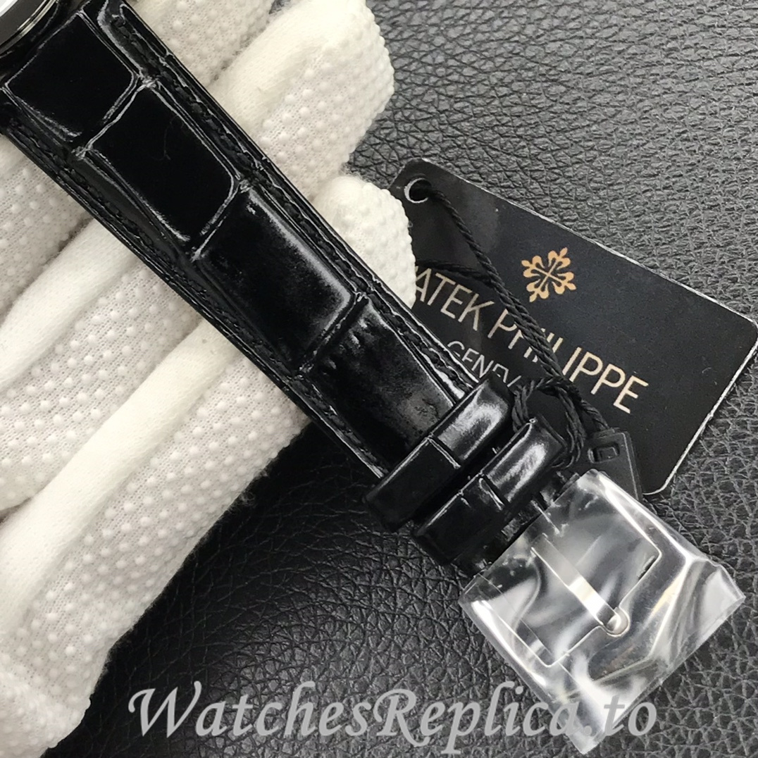 Patek Philippe Replica 5077P Leather strap 38.6MM - WatchesReplica.is