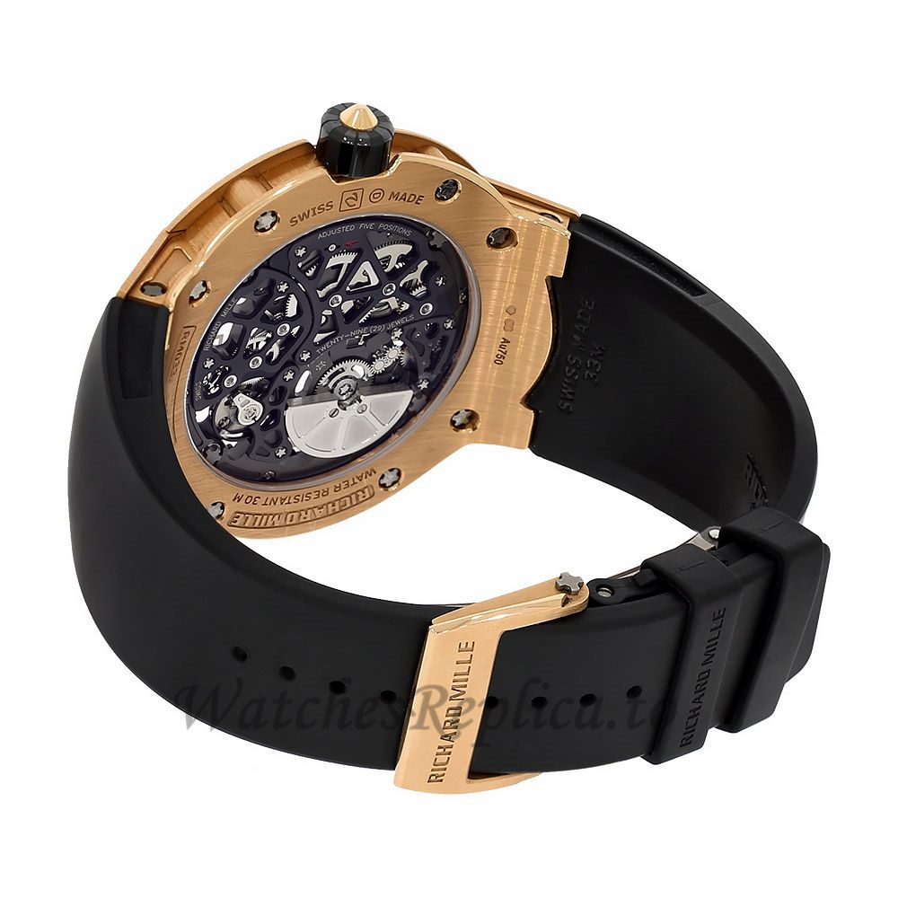 Richard Mille RM 033 Rose Gold Automatic Extra Flat 46MM Watch RM033 36223 - WatchesReplica.is