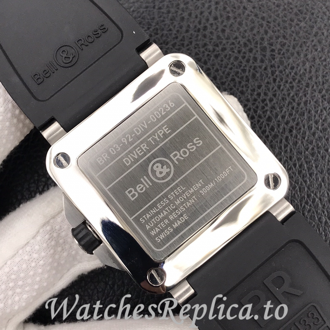 Bell Ross Replica BR 03 BR0392-D-G-BR/SCA Rubber strap 42MM - WatchesReplica.is