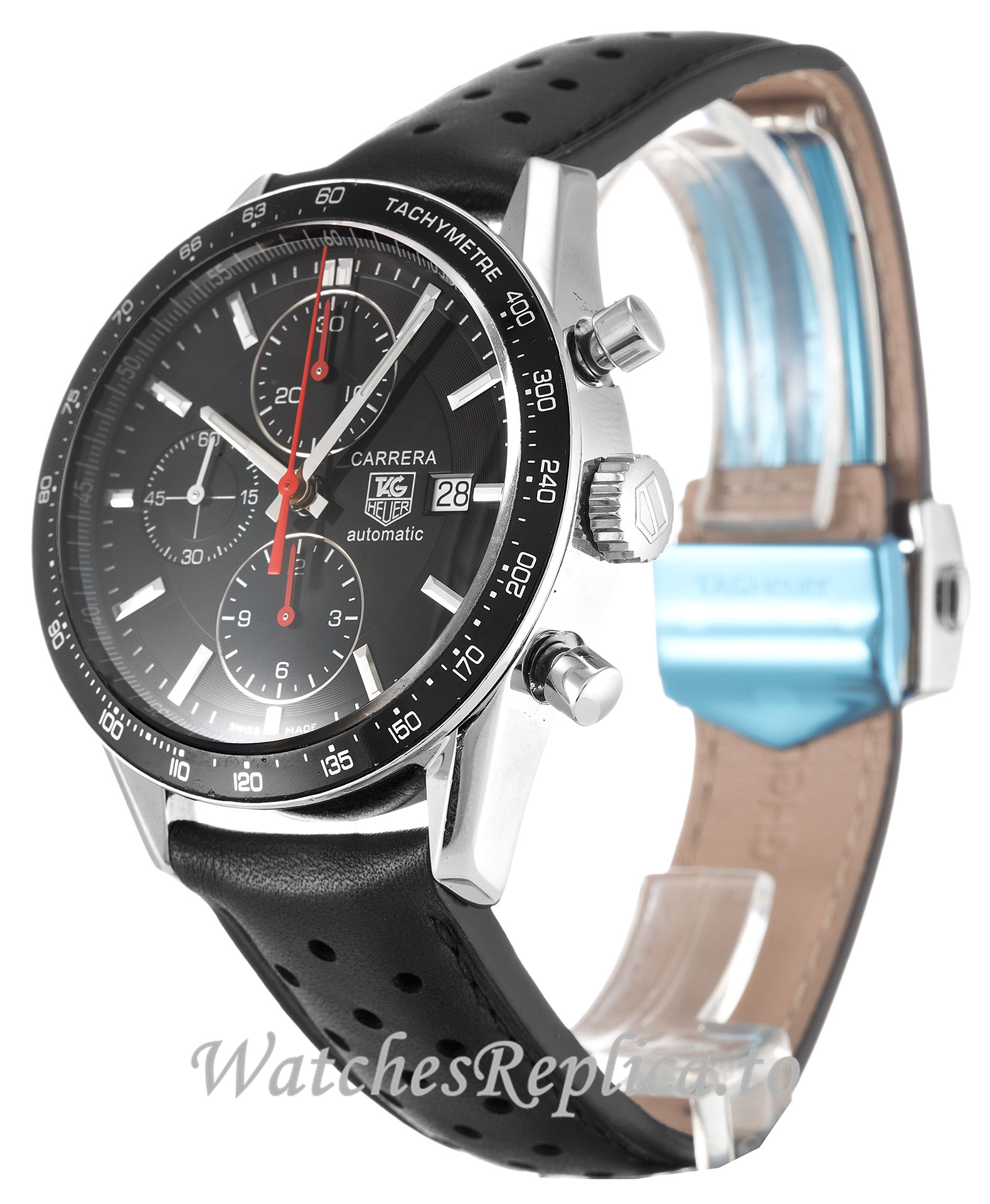 Tag Heuer Carrera Black Dial CV2014.FC6233 43 MM - WatchesReplica.is