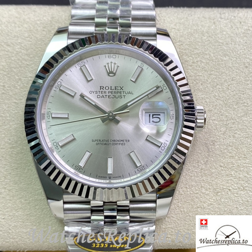 Swiss Rolex Datejust 126334 Replica Stainless steel strap 41MM - WatchesReplica.is