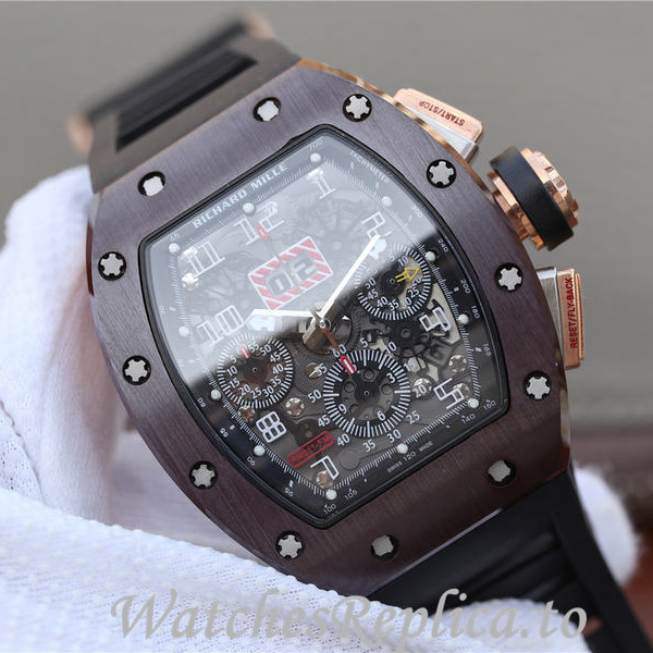 Richard Mille Replica RM011 Rubber strap 50MM - WatchesReplica.is