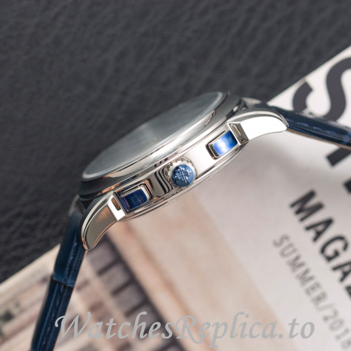 Patek Philippe Replica Complications Leather strap 41MM - WatchesReplica.is