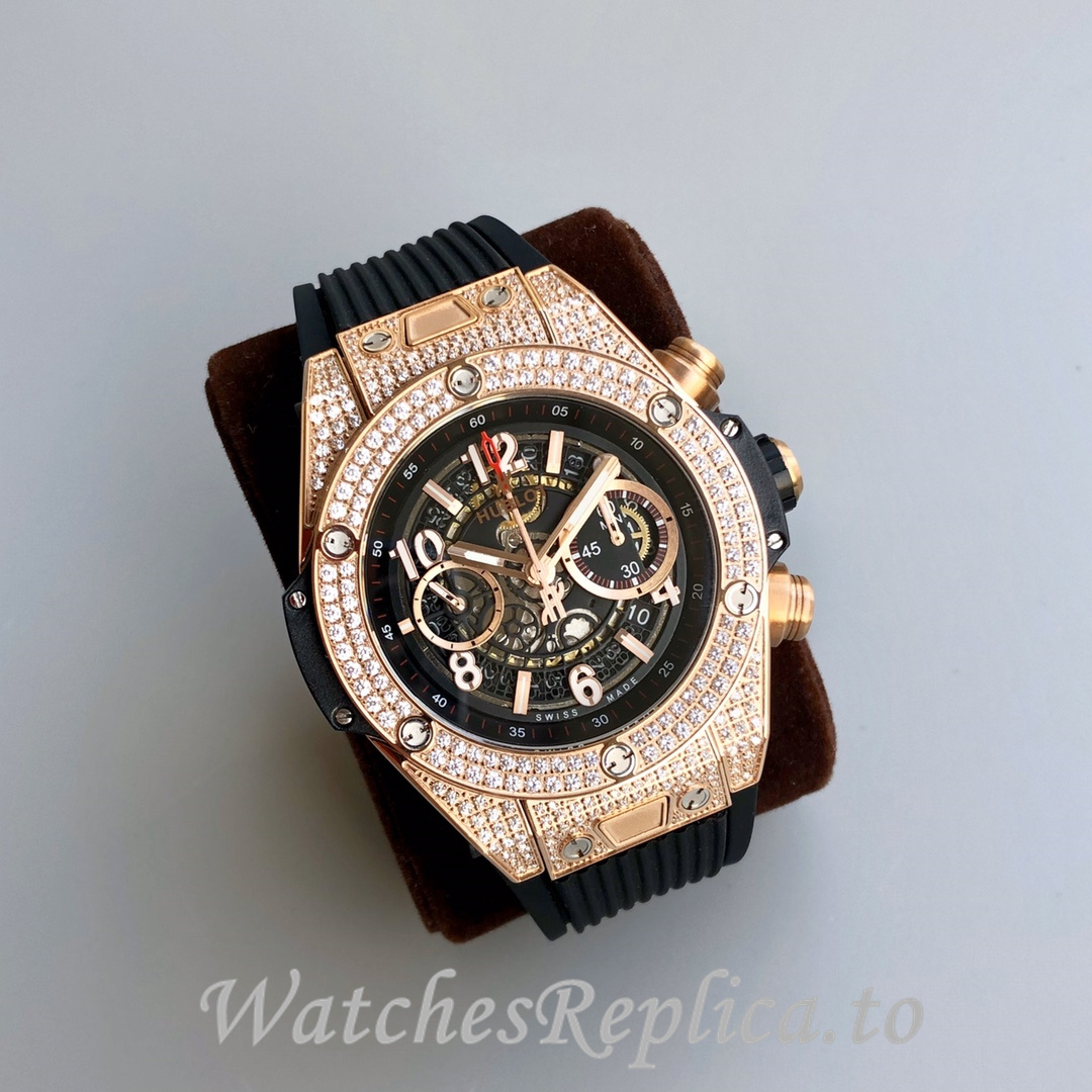 Hublot Replica Big Bang Gypsophila Chronograph v2 Rubber strap 45MM - WatchesReplica.is