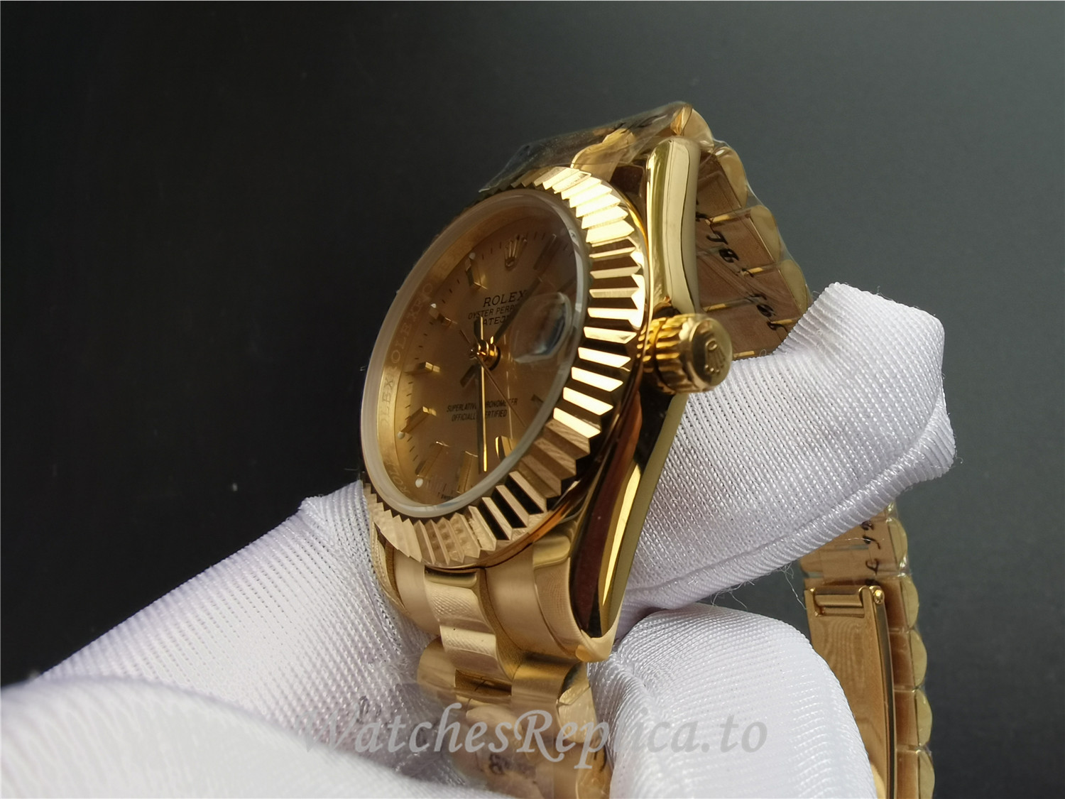 Rolex Mid Size Datejust Champagne Dial 68278 - WatchesReplica.is