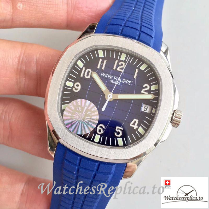 Swiss Patek Philippe Aquanaut Replica 5168G-001 001 Blue Strap 40.5MM - WatchesReplica.is