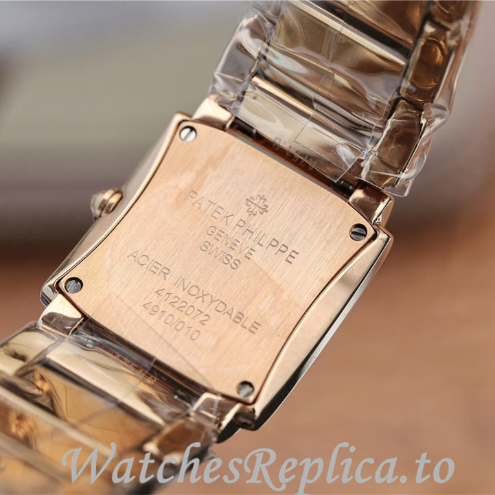 Patek Philippe Replica Twenty-4 4909 Rose Gold strap 26.3MM - WatchesReplica.is