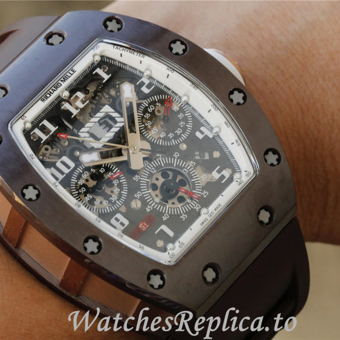 Richard Mille Replica RM011 Rubber strap 50MM - WatchesReplica.is
