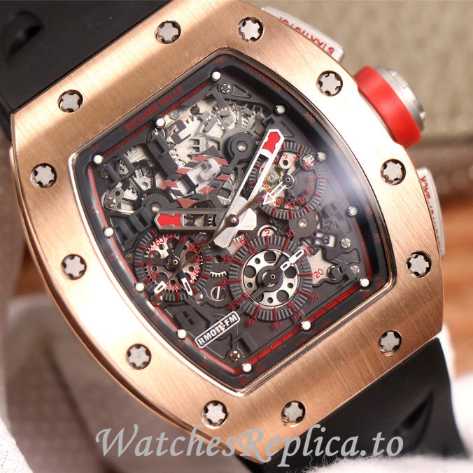 Richard Mille Replica RM011 Rubber strap 50MM - WatchesReplica.is