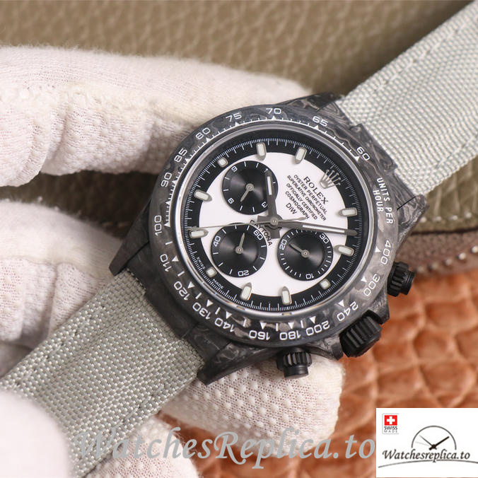 Swiss Rolex Daytona Replica Canvas strap 40MM - WatchesReplica.is