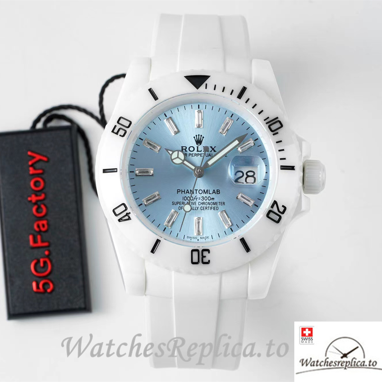 Swiss Rolex Oyster Perpetual Replica Rubber strap 40MM - WatchesReplica.is