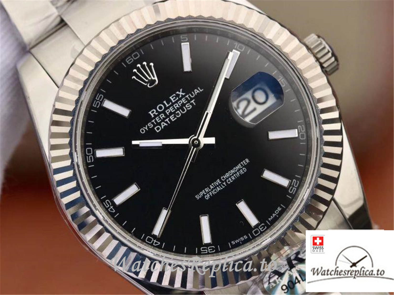 Swiss Rolex Datejust Replica 126334 Black Dial 41MM - WatchesReplica.is