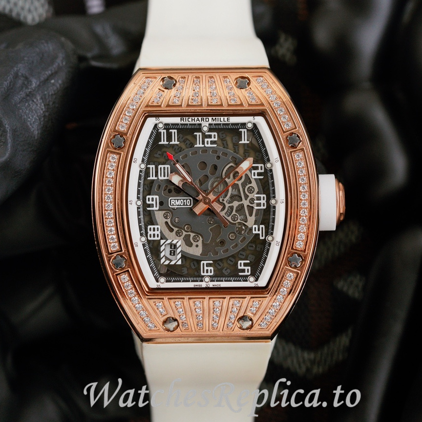 Richard Mille Replica RM010 Rubber strap 49MM - WatchesReplica.is