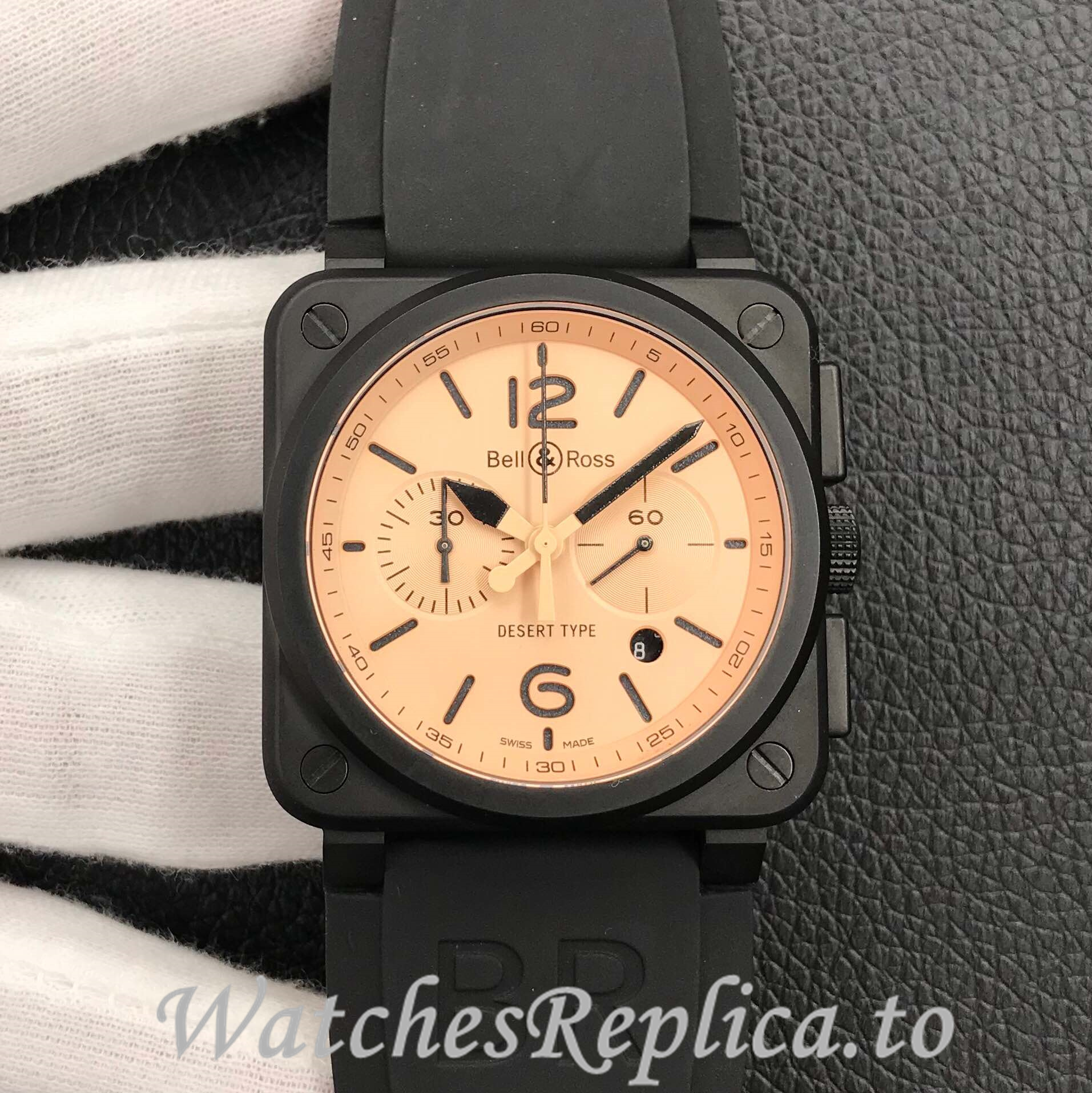 Bell Ross Replica BR 03 BR03-94 Rubber strap 42MM - WatchesReplica.is