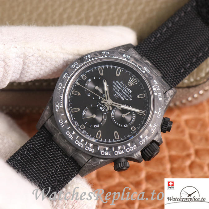 Swiss Rolex Daytona Replica Canvas strap 40MM - WatchesReplica.is