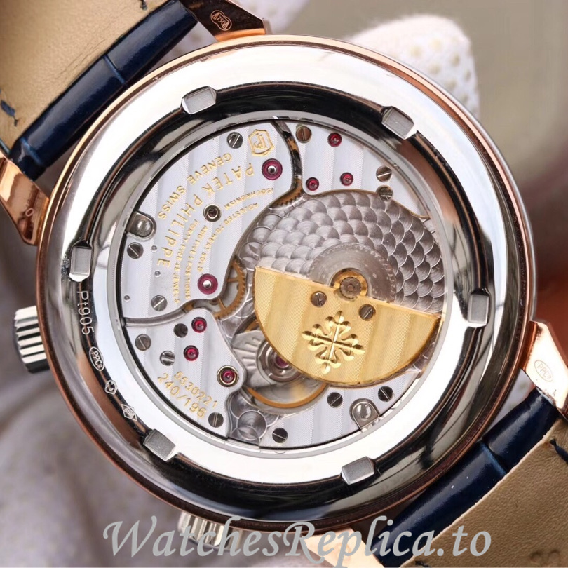 Patek Philippe Replica Complications 5102 Leather strap 43MM - WatchesReplica.is