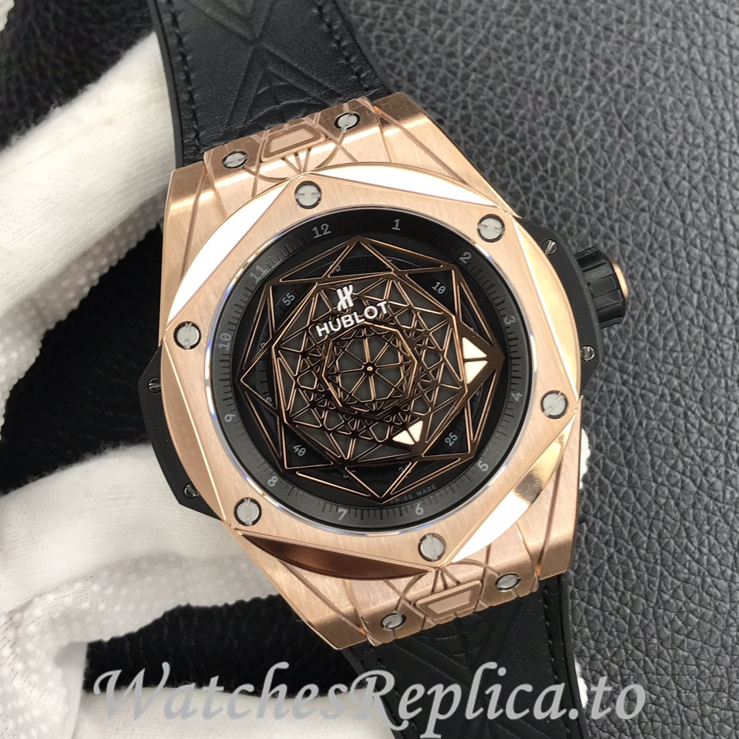 Hublot Replica Big Bang Series Tattoo Rubber strap 45MM - WatchesReplica.is