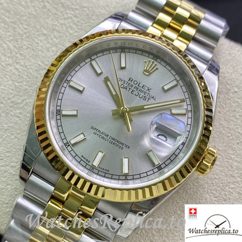 Swiss Rolex Datejust Replica 126233 Stainless steel strap 36MM - WatchesReplica.is