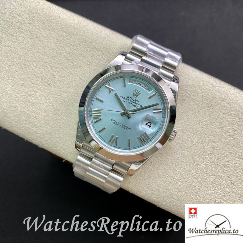 Swiss Rolex Day Date Replica 228239 Stainless steel strap 40MM - WatchesReplica.is
