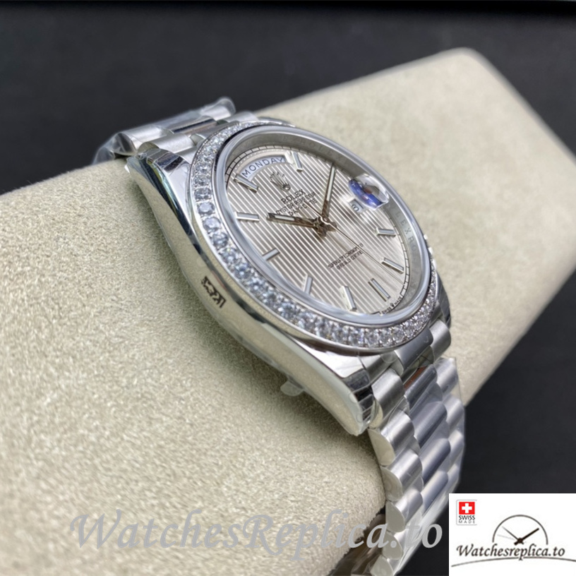 Swiss Rolex Day Date Replica m228349rbr-0007 Stainless steel strap 40MM - WatchesReplica.is
