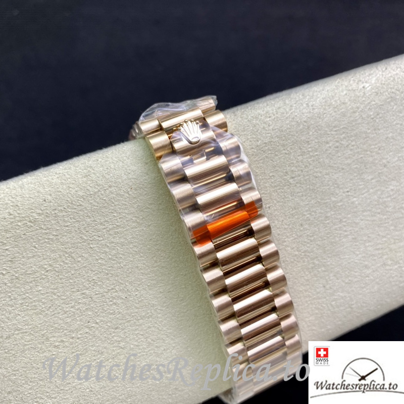 Swiss Rolex Datejust Replica 126233 Rose Gold strap 36MM - WatchesReplica.is