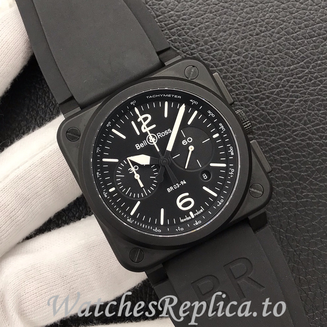 Bell Ross Replica BR 03 BR03-94 Rubber strap 42MM - WatchesReplica.is