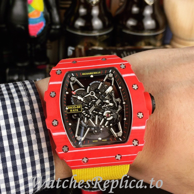 Richard Mille Replica RM35-02 Canvas strap 50MM - WatchesReplica.is