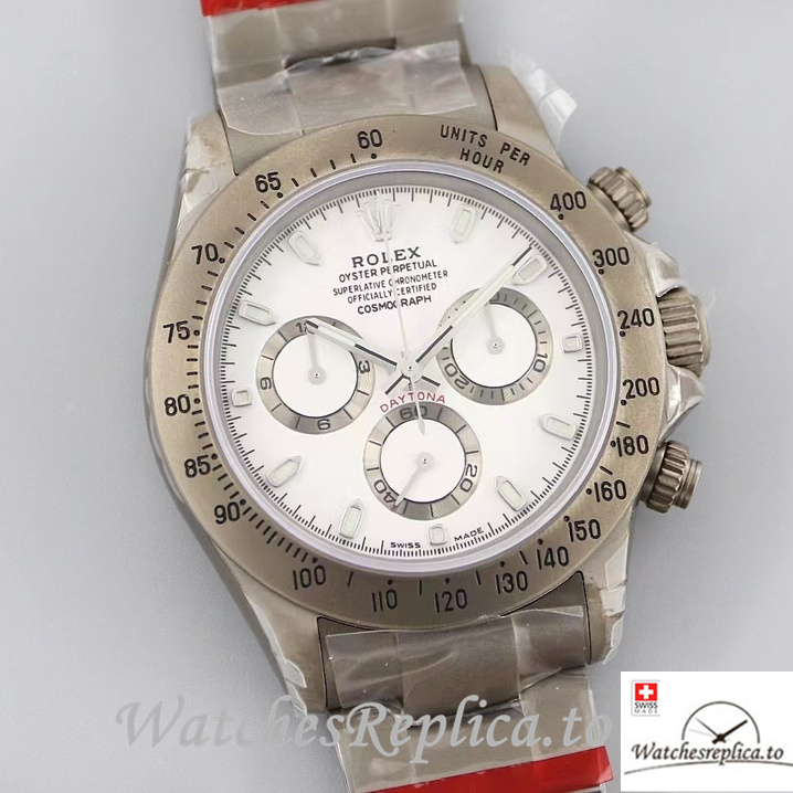 Swiss Rolex Daytona Replica Stainless steel strap 40MM - WatchesReplica.is