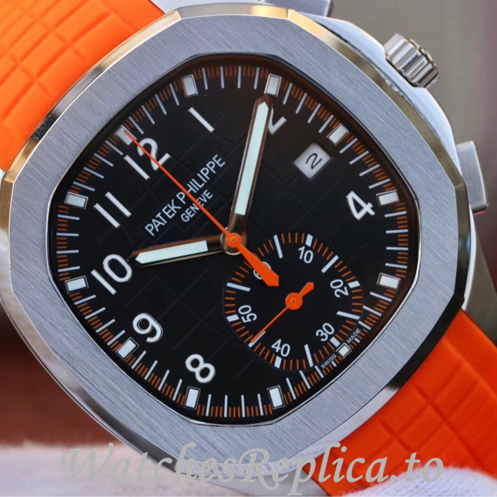 Patek Philippe Replica Aquanaut 5968A-001 Rubber strap 42.2MM - WatchesReplica.is