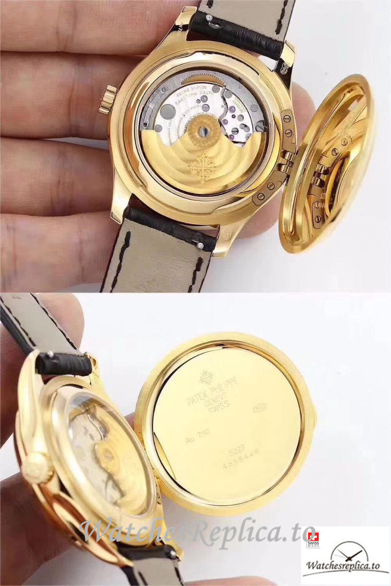 Swiss Patek Philippe Calatrava Replica 5227 001 Black Strap 39MM - WatchesReplica.is