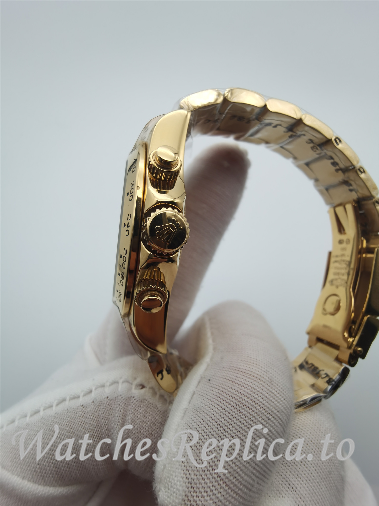 Swiss Rolex Daytona Cosmograph Replica 116508 Yellow Gold Strap 40MM - WatchesReplica.is