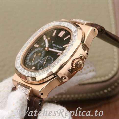 Patek Philippe Replica Nautilus 5712 Leather strap 40MM - WatchesReplica.is