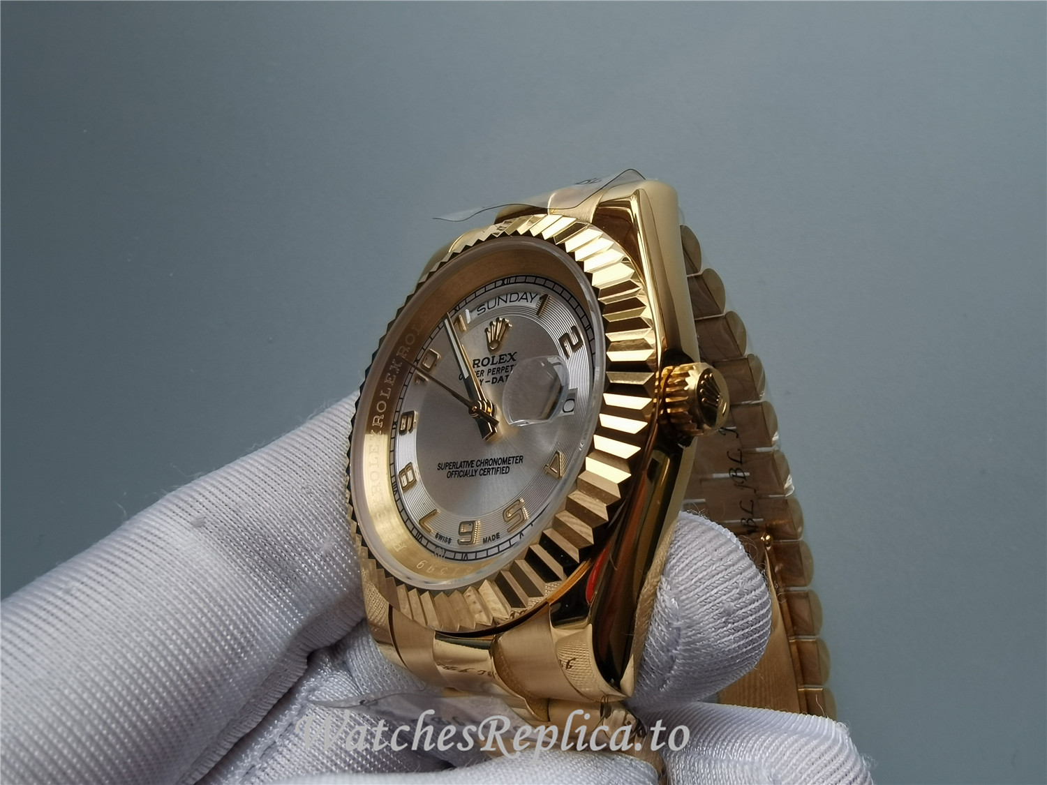 Rolex Day-Date II Ivory Dial 218238 - WatchesReplica.is