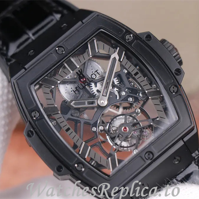 Hublot Replica MASTERPIECE Series Leather strap 45MM - WatchesReplica.is