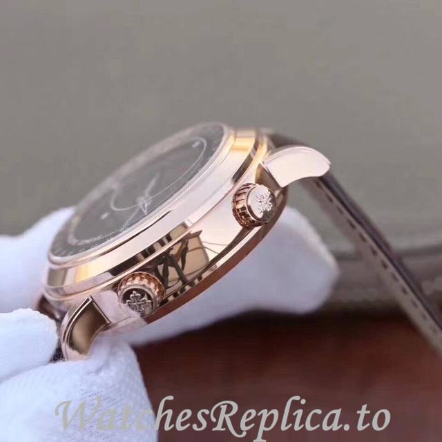 Patek Philippe Replica Complications 6102 Leather strap 44MM - WatchesReplica.is