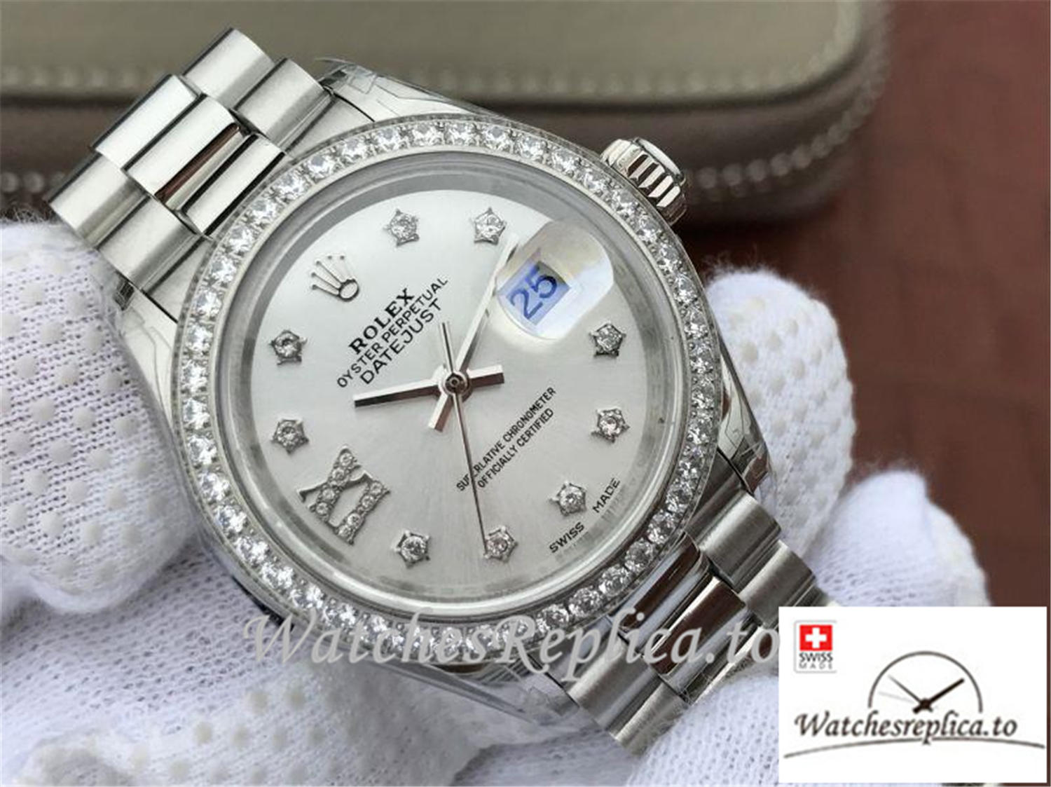 Swiss Rolex Datejust Replica 279136RBR Silver Dial 28MM - WatchesReplica.is