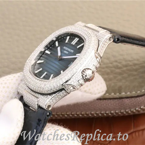 Patek Philippe Replica Nautilus 5719 Leather strap 40MM - WatchesReplica.is