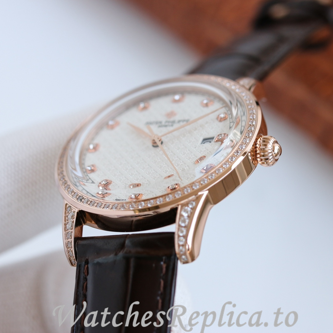 Patek Philippe Replica Complications Leather strap 40MM - WatchesReplica.is