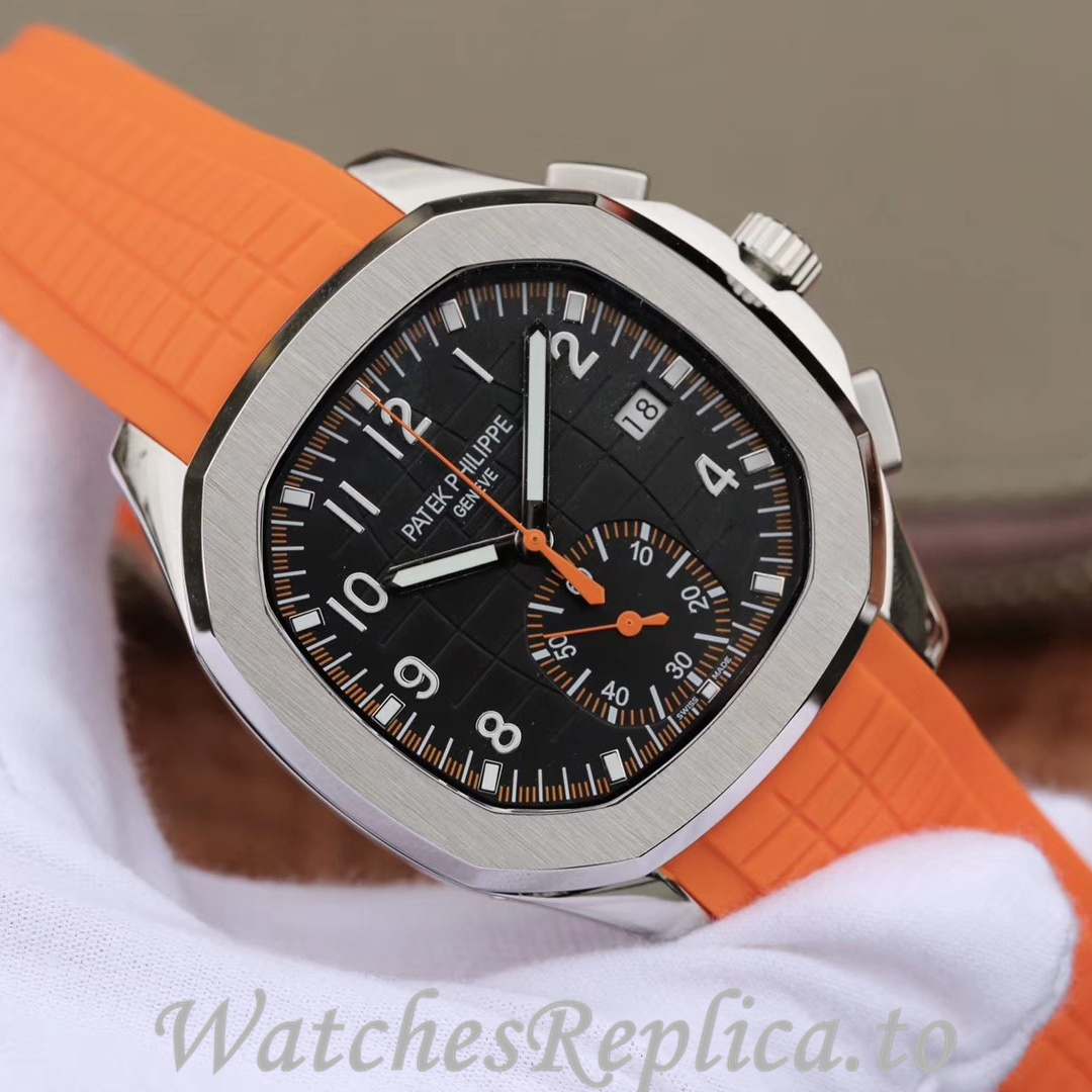 Patek Philippe Replica Aquanaut 5968A-001 Rubber strap 42.2MM - WatchesReplica.is