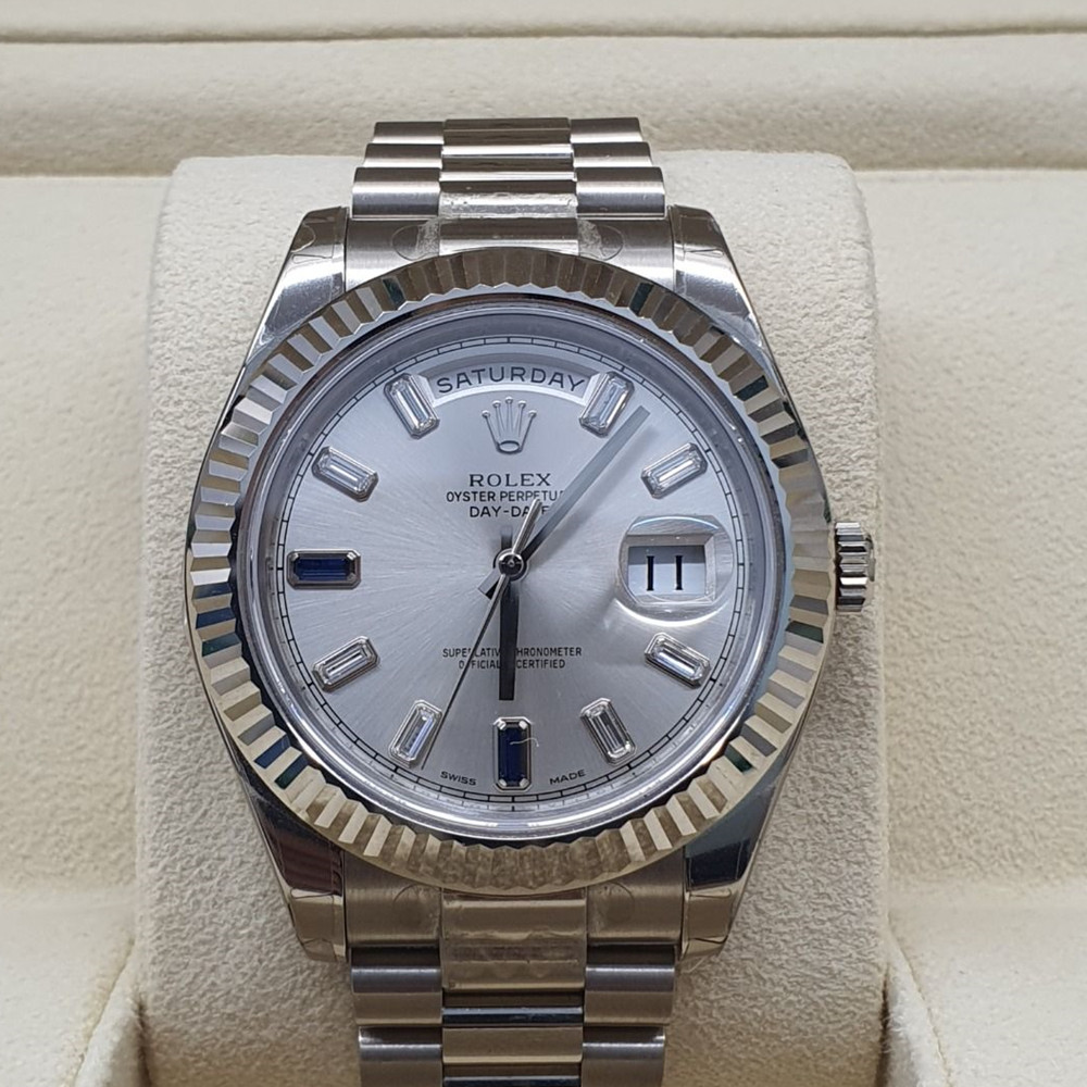 Rolex Day-Date II Silver Dial 218239 - WatchesReplica.is