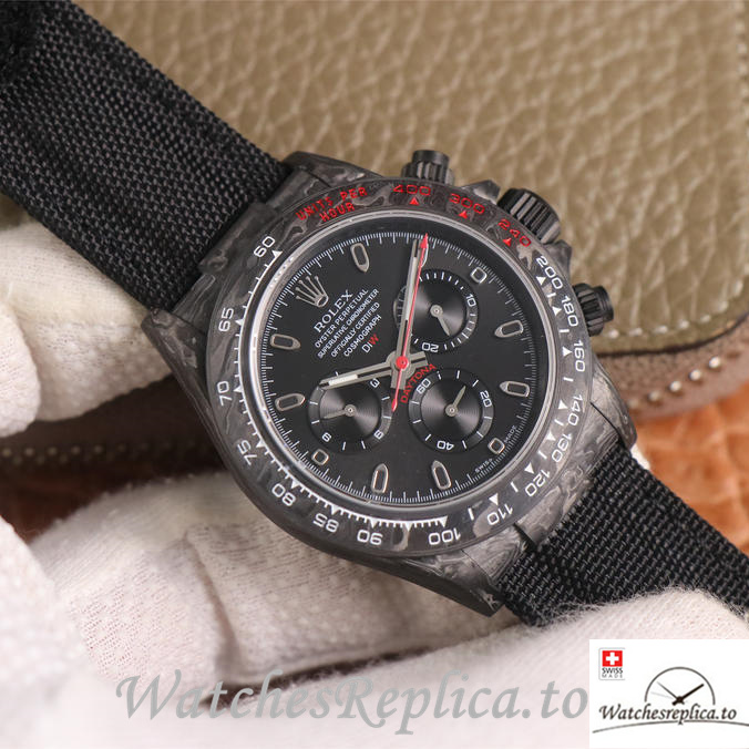 Swiss Rolex Daytona Replica Canvas strap 40MM - WatchesReplica.is