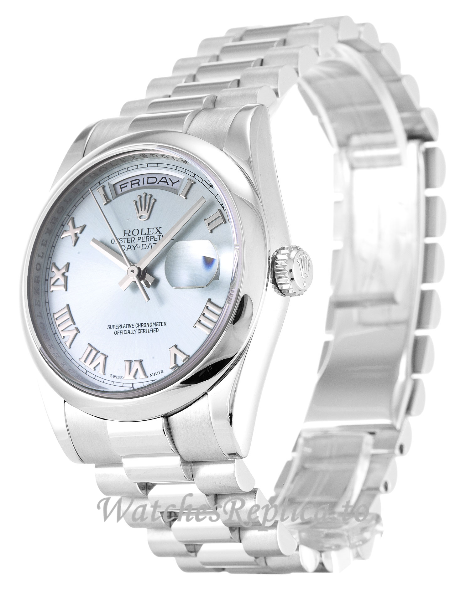 Rolex Day-Date Blue Dial 118206 - WatchesReplica.is